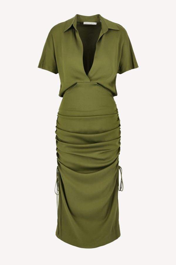 Blouse dress Aulenti in Moss
