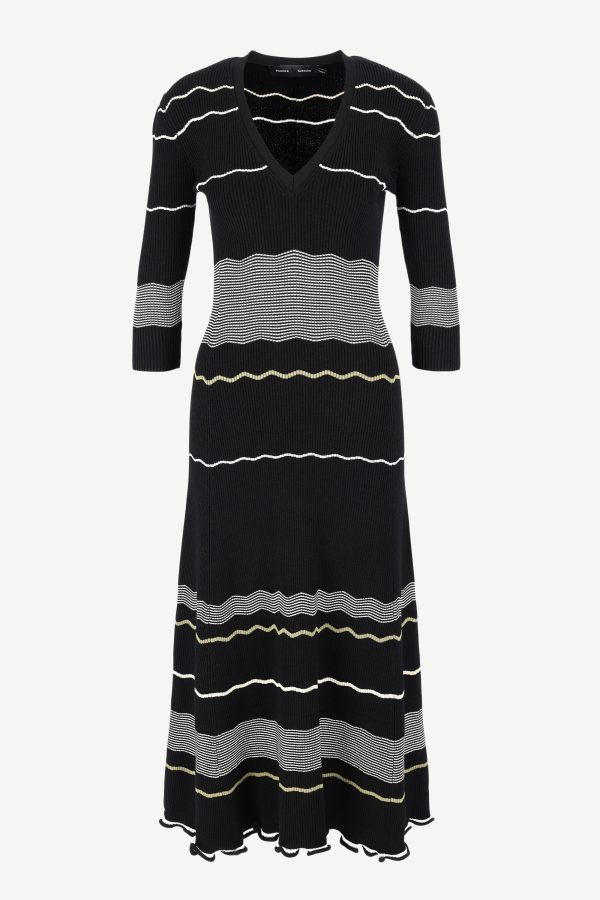 Dress Matte Stripe in black